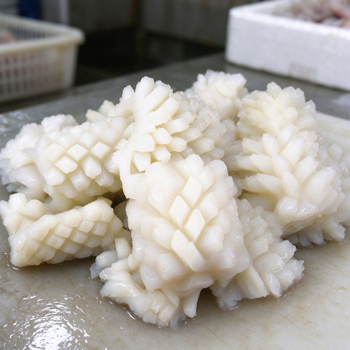 Fresh Scored Squid Rolls